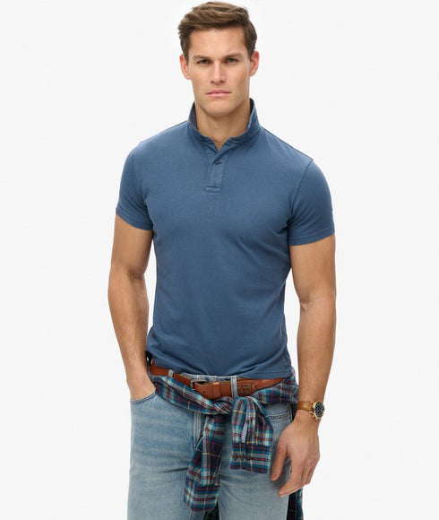 Superdry Essential Jersey Polo Shirt Petrol